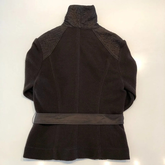 Sigrid Olsen Europe High Collar Sweater Jacket w Snap Front in Brown Size 2 - Picture 7 of 15